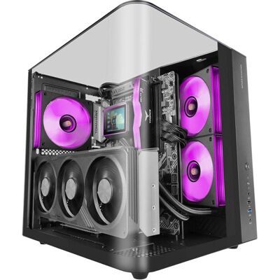 Caixa ATX MC-INFINIOLITE Frameless Tempered Glass (Preto) - MARS GAMING Caixa ATX MC-INFINIOLITE Frameless Tempered Glass (Preto) - MARS GAMING
