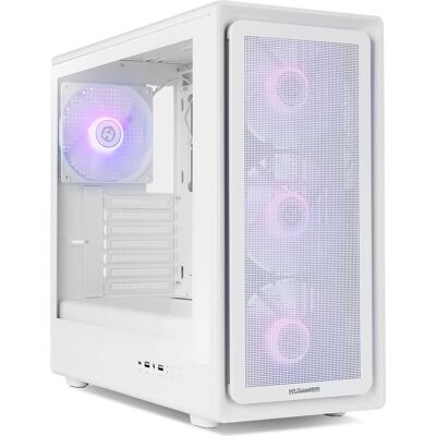 Caixa ATX Hummer Aero ARGB Hyperflow Tempered Glass (Branco) - NOX Caixa ATX Hummer Aero ARGB Hyperflow Tempered Glass (Branco) - NOX