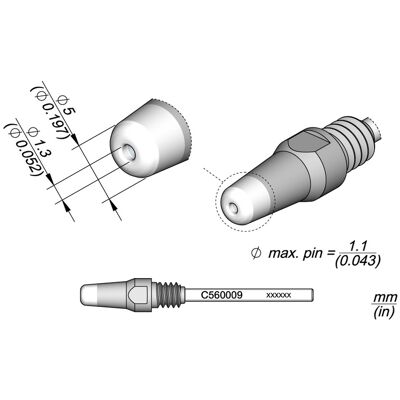 Bico Dessoldar p/ Dessoldador (Ø 1,3mm) - JBC Bico Dessoldar p/ Dessoldador (Ø 1,3mm) - JBC