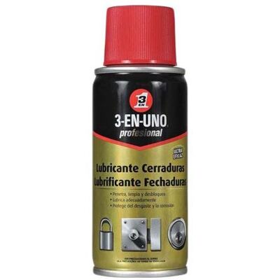 Spray Lubrificante Fechaduras (100ml) - 3-EN-UNO Spray Lubrificante Fechaduras (100ml) - 3-EN-UNO