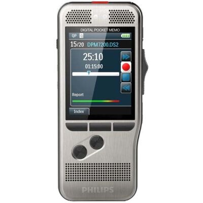 Gravador de Voz DPM7200 32GB (Prateado) - PHILIPS Gravador de Voz DPM7200 32GB (Prateado) - PHILIPS