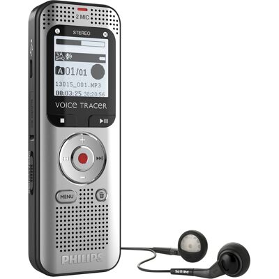 Gravador de Voz DVT2015 8GB (Prateado) - PHILIPS Gravador de Voz DVT2015 8GB (Prateado) - PHILIPS