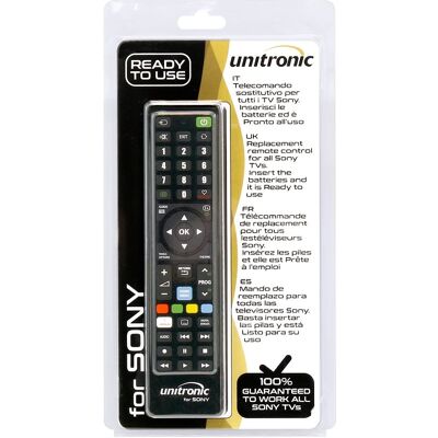 Comando Universal Dedicado p/ TVs LCD SONY - UNITRONIC Comando Universal Dedicado p/ TVs LCD SONY - UNITRONIC