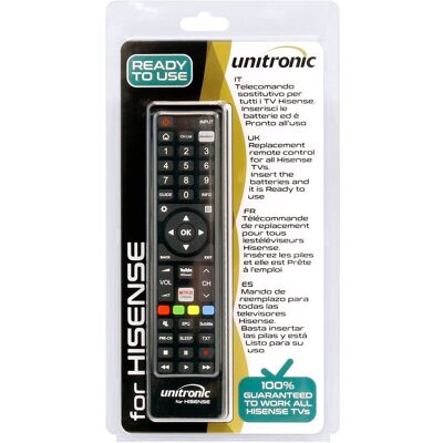 Comando Universal Dedicado p/ TVs LCD HISENSE - UNITRONIC Comando Universal Dedicado p/ TVs LCD HISENSE - UNITRONIC