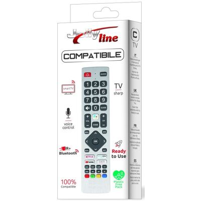 Comando Compatível c/ TVs LCD SHARP - JollyLine Comando Compatível c/ TVs LCD SHARP - JollyLine