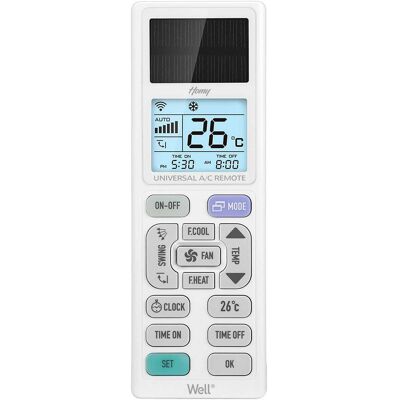 Comando Universal Ar Condicionado c/ Painel Solar Homy - WELL Comando Universal Ar Condicionado c/ Painel Solar Homy - WELL