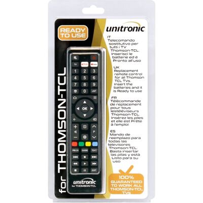 Comando Universal Dedicado p/ TVs LCD THOMSON E TCL - UNITRONIC Comando Universal Dedicado p/ TVs LCD THOMSON E TCL - UNITRONIC