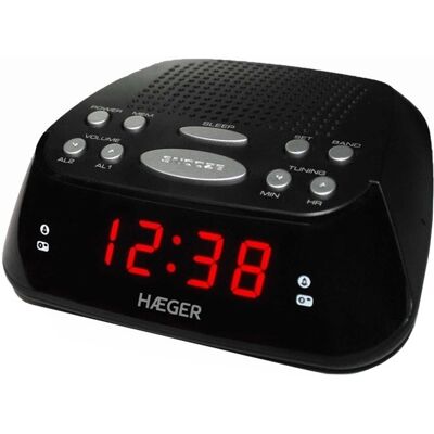 Relógio Digital AM/FM c/ Alarme - HAEGER Relógio Digital AM/FM c/ Alarme - HAEGER