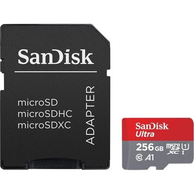 Cartão de Memória Ultra microSDXC 256GB + Adaptador - SANDISK Cartão de Memória Ultra microSDXC 256GB + Adaptador - SANDISK