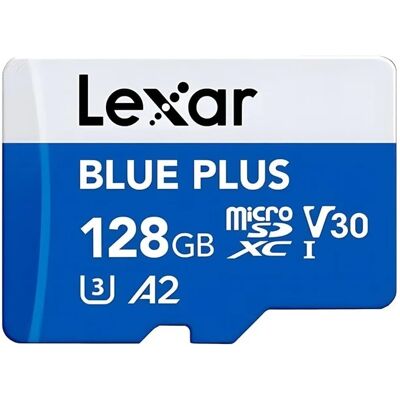 Cartão de Memória Blue Plus 128GB 170MB/s MicroSDXC UHS-I + Adaptador - LEXAR Cartão de Memória Blue Plus 128GB 170MB/s MicroSDXC UHS-I + Adaptador - LEXAR