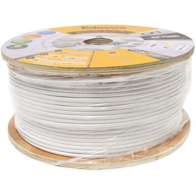 Cabo coaxial PVC branco T100 PLUS Televes - Cabo coaxial Cabo coaxial PVC branco T100 PLUS Televes - Cabo coaxial