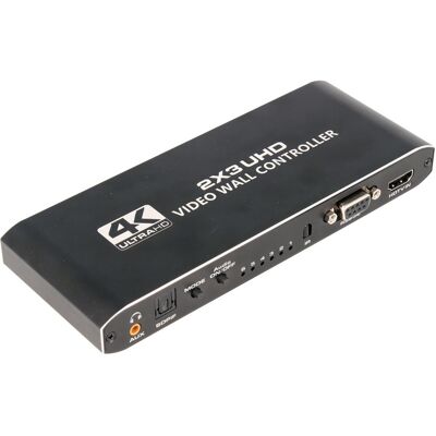 Controlador Vídeo Wall 1 Entrada HDMI - 6 Saídas HDMI 2x3 c/ Comando - NIMO Controlador Vídeo Wall 1 Entrada HDMI - 6 Saídas HDMI 2x3 c/ Comando - NIMO
