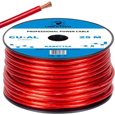 CABLETECH Bobine Cabo Alimentação p/ Amplificadores Auto Vermelho (25 mts) CABLETECH Bobine Cabo Alimentação p/ Amplificadores Auto Vermelho (25 mts)