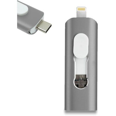 Pen Drive 3 em 1 64GB Cool - USB, Lightning, Micro-USB Pen Drive 3 em 1 64GB Cool - USB, Lightning, Micro-USB