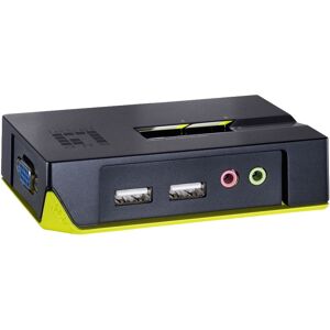 LevelOne Comutador de 2x Portas USB + Audio KVM-0221 (Preto/Verde) - LEVEL ONE LevelOne Comutador de 2x Portas USB + Audio KVM-0221 (Preto/Verde) - LEVEL ONE