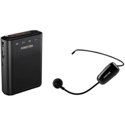 Microfone Headset s/ Fios c/ Coluna Amplificada Cintura - FONESTAR Microfone Headset s/ Fios c/ Coluna Amplificada Cintura - FONESTAR