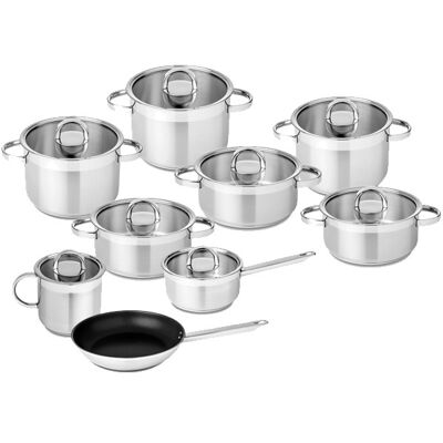 Conjunto de Cozinha Atlantico em Aço Inoxidável (9 Peças) - SILAMPOS Conjunto de Cozinha Atlantico em Aço Inoxidável (9 Peças) - SILAMPOS