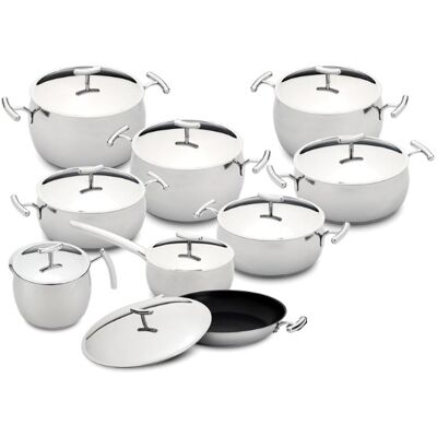 Conjunto de Cozinha Yumi em Aço Inoxidável (9 Peças) - SILAMPOS Conjunto de Cozinha Yumi em Aço Inoxidável (9 Peças) - SILAMPOS