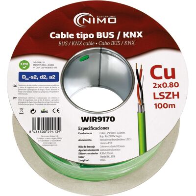 Bobine Cabo Blindado em Cobre 2x 0,8mm² (100 mts) - NIMO Bobine Cabo Blindado em Cobre 2x 0,8mm² (100 mts) - NIMO