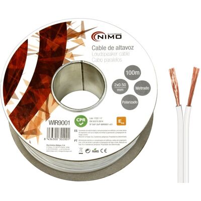 Bobine Cabo Coluna Branco 2x 0,50 mm² (100 mts) - NIMO Bobine Cabo Coluna Branco 2x 0,50 mm² (100 mts) - NIMO