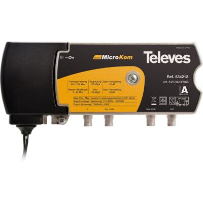 Central MicroKom de Amplificação de Linha - TELEVES Central MicroKom de Amplificação de Linha - TELEVES