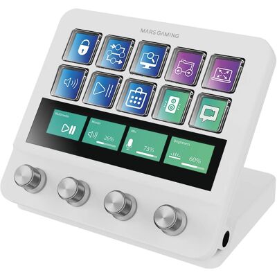 Control Deck MSD-PRO (Branco) - MARS-GAMING Control Deck MSD-PRO (Branco) - MARS-GAMING
