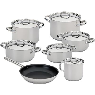 Conjunto de Cozinha Low Cost Essential em Aço Inoxidável (7 Peças) - SILAMPOS Conjunto de Cozinha Low Cost Essential em Aço Inoxidável (7 Peças) - SILAMPOS