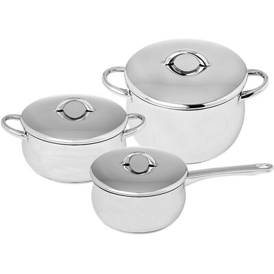 Conjunto de Cozinha Domus em Aço Inoxidável (3 Peças) - SILAMPOS Conjunto de Cozinha Domus em Aço Inoxidável (3 Peças) - SILAMPOS