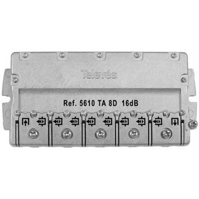 Derivador 8 Saídas, 16dB, EasyF (5-2400MHZ) - TELEVES Derivador 8 Saídas, 16dB, EasyF (5-2400MHZ) - TELEVES