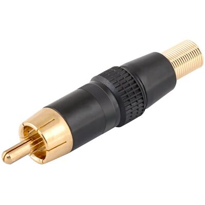 NIMO Ficha RCA Metálica Macho c/ Anel Preto NIMO Ficha RCA Metálica Macho c/ Anel Preto