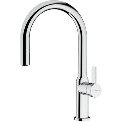 Torneira Misturadora OVAL 9381 c/ Cano Alto Giratório e Chuveiro Extraível (Cromado) - TEKA Torneira Misturadora OVAL 9381 c/ Cano Alto Giratório e Chuveiro Extraível (Cromado) - TEKA