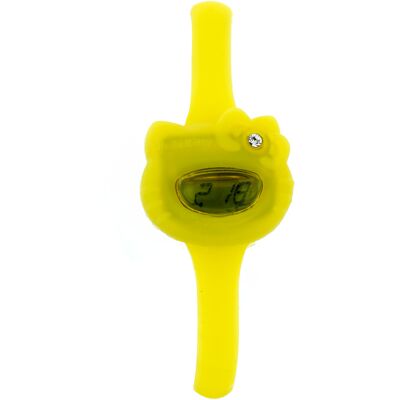 Relógio Digital HK7123L-26 27MM (Amarelo) - HELLO KITTY Relógio Digital HK7123L-26 27MM (Amarelo) - HELLO KITTY