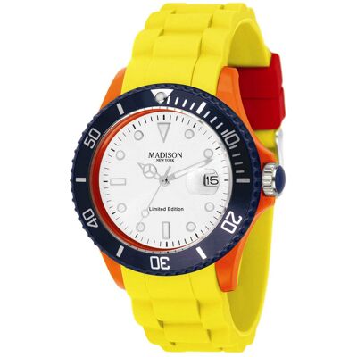 Relógio Analógico U4484C 40MM (Laranja) - MADISON Relógio Analógico U4484C 40MM (Laranja) - MADISON