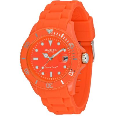 Relógio Analógico U4503-51 40MM (Laranja) - MADISON Relógio Analógico U4503-51 40MM (Laranja) - MADISON