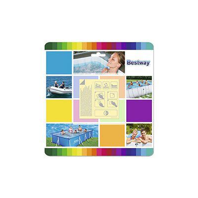 Kit Reparação 10x Remendos Impermeáveis p/ Furos de Piscina e Colchões - BESTWAY 62091 Kit Reparação 10x Remendos Impermeáveis p/ Furos de Piscina e Colchões - BESTWAY 62091