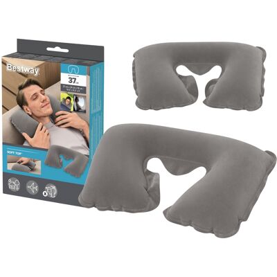 Almofada Insuflável Croissant Gray (46 x 48 cm) - BESTWAY 67006 Almofada Insuflável Croissant Gray (46 x 48 cm) - BESTWAY 67006