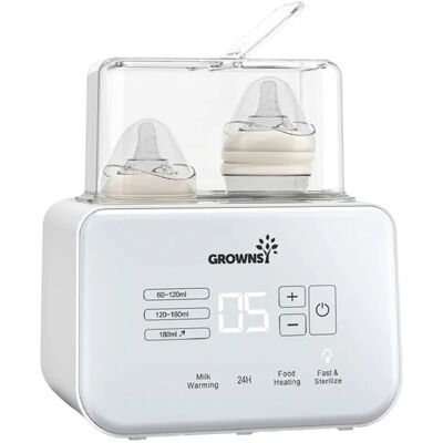 Aquecedor de Biberões "8-EM-1" c/ Temporizador (Branco) - GROWNSY Aquecedor de Biberões "8-EM-1" c/ Temporizador (Branco) - GROWNSY