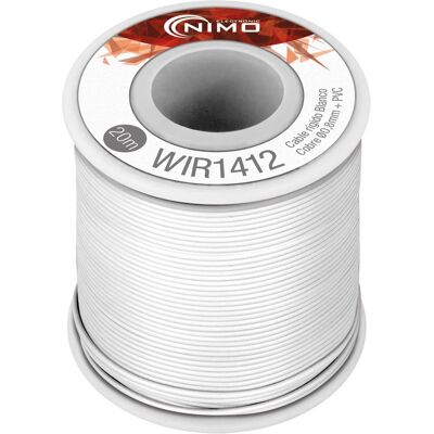 NIMO Bobine Fio Rigido Cobre 0,8mm (Branco) p/ Montagens - 20 mts NIMO Bobine Fio Rigido Cobre 0,8mm (Branco) p/ Montagens - 20 mts