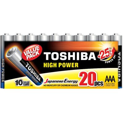 Toshiba R03ATPACK20 - Baterias - AAA Alta Potência Toshiba R03ATPACK20 - Baterias - AAA Alta Potência