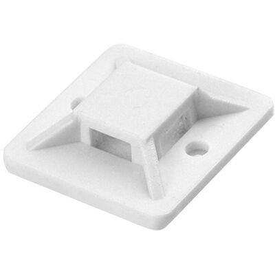 Emb. 50x Suportes Autoadesivos p/ Abraçadeiras 20x20mm (Branco) - ORNO Emb. 50x Suportes Autoadesivos p/ Abraçadeiras 20x20mm (Branco) - ORNO
