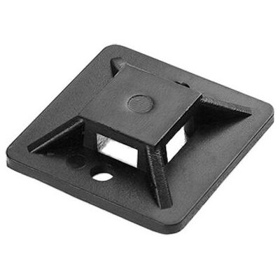 Emb. 10x Suportes Autoadesivos p/ Abraçadeiras 20x20mm (Preto) - ORNO Emb. 10x Suportes Autoadesivos p/ Abraçadeiras 20x20mm (Preto) - ORNO