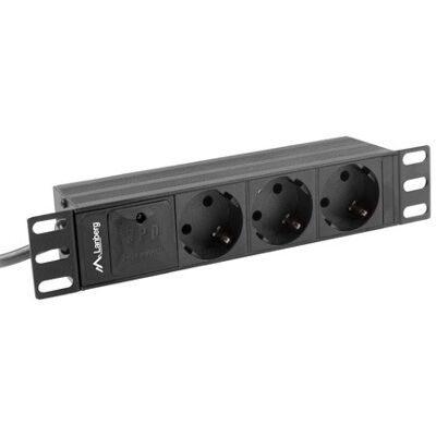 Extensão Tripla 10" 1U p/ Rack´s (2 mts) - LANBERG Extensão Tripla 10" 1U p/ Rack´s (2 mts) - LANBERG
