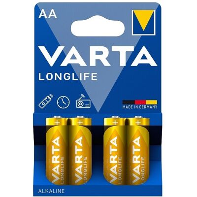 Blister 4x Pilhas Alcalinas LR6 AA Long Life Extra Power - VARTA Blister 4x Pilhas Alcalinas LR6 AA Long Life Extra Power - VARTA