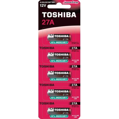 Pilha Alcalina 12V 27A - TOSHIBA Pilha Alcalina 12V 27A - TOSHIBA