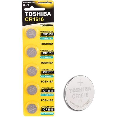 Pilha Lithium CR1616 - Bl5 3V - TOSHIBA Pilha Lithium CR1616 - Bl5 3V - TOSHIBA
