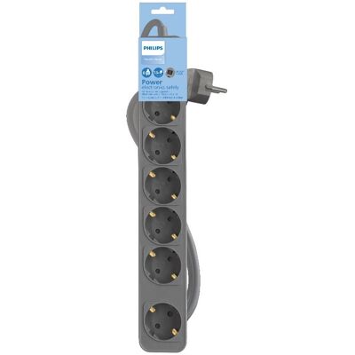 Extensão Sextupla c/ Interruptor (1,5 mts) - PHILIPS Extensão Sextupla c/ Interruptor (1,5 mts) - PHILIPS