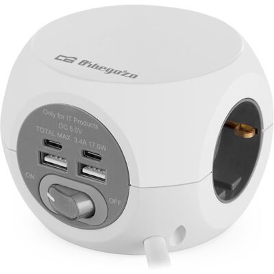Tomada Inteligente c/ USB-A e USB-C - ORBEGOZO Tomada Inteligente c/ USB-A e USB-C - ORBEGOZO