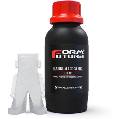 Resina p/ Impressão Platinum 3D LCD e DLP UV 500ml (Transparente) - FORMFUTURA Resina p/ Impressão Platinum 3D LCD e DLP UV 500ml (Transparente) - FORMFUTURA