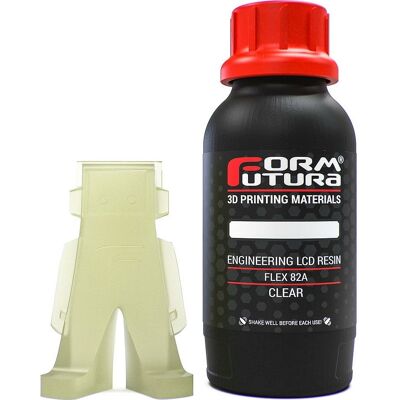 Resina Flexível p/ Impressão 3D Engineering LCD Flex 62A 500ml (Transparente) - FORMFUTURA Resina Flexível p/ Impressão 3D Engineering LCD Flex 62A 500ml (Transparente) - FORMFUTURA