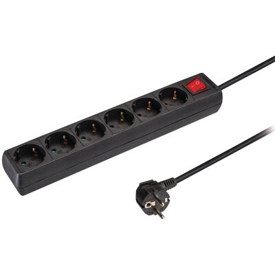ORNO Extensão Sextupla Terra c/ Interruptor (1,5 mts) - Preto ORNO Extensão Sextupla Terra c/ Interruptor (1,5 mts) - Preto